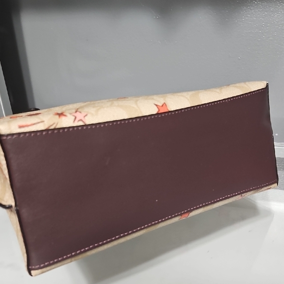 COACH EUC STARS AND HEARTS Tan and Brown Signature Canvas Crossbody - Picture 11 of 13